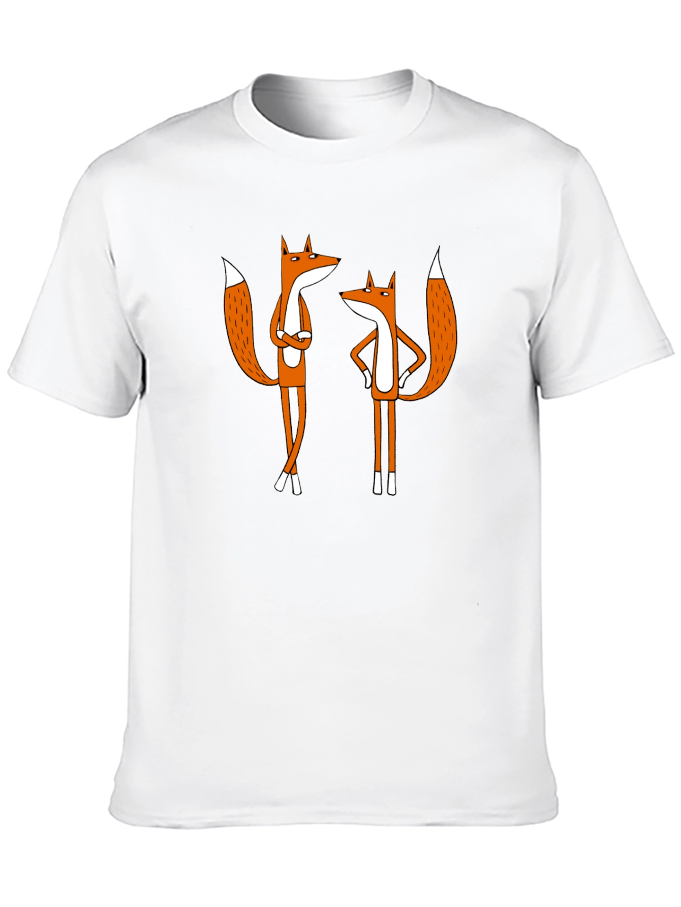 Funny Fox T-Shirt - Quirky Cartoon Design Black