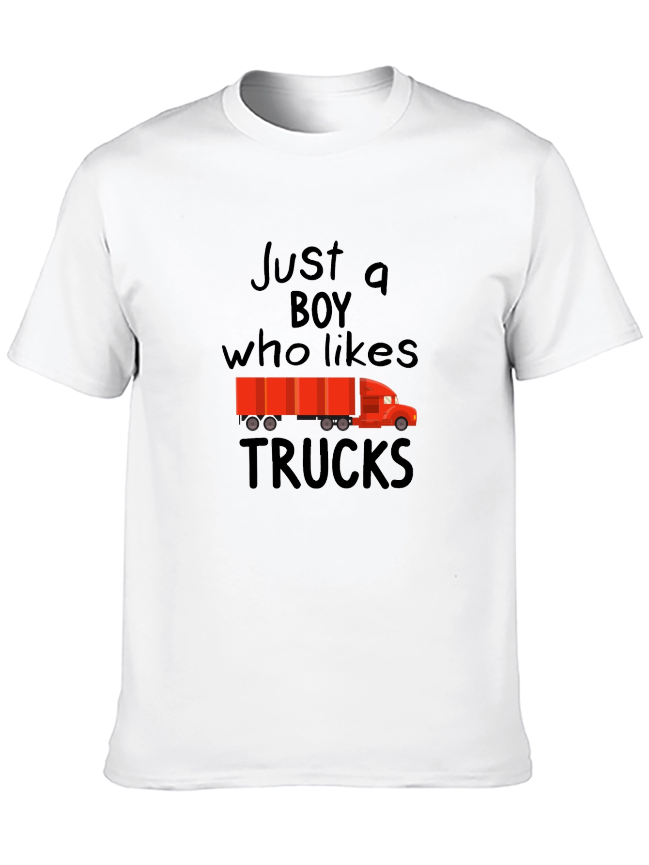 Just A Boy Who Likes Trucks Graphic Tee