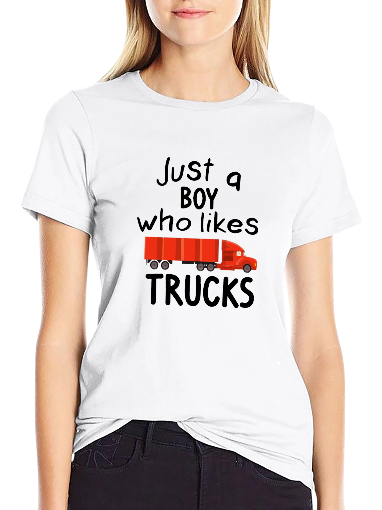 Just A Boy Who Likes Trucks Graphic Tee