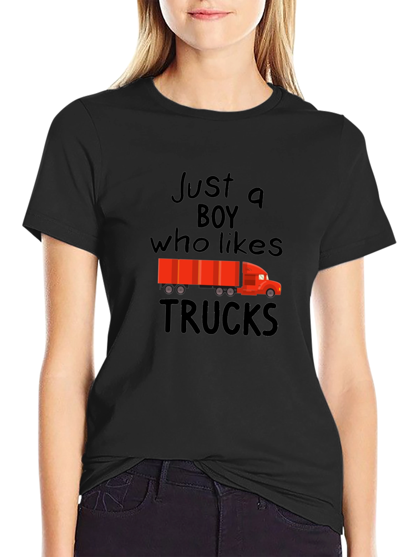 Just A Boy Who Likes Trucks Graphic Tee