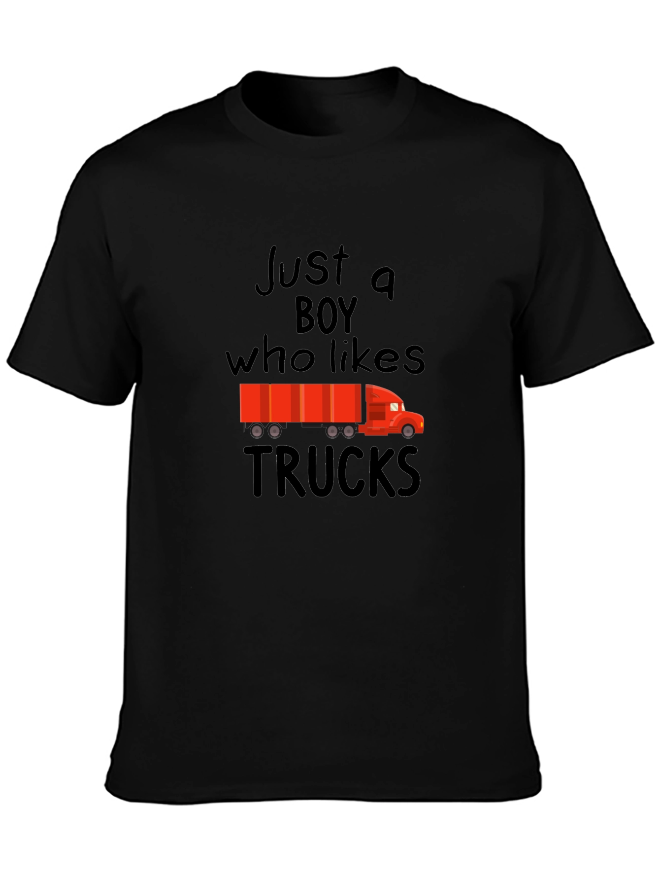 Just A Boy Who Likes Trucks Graphic Tee
