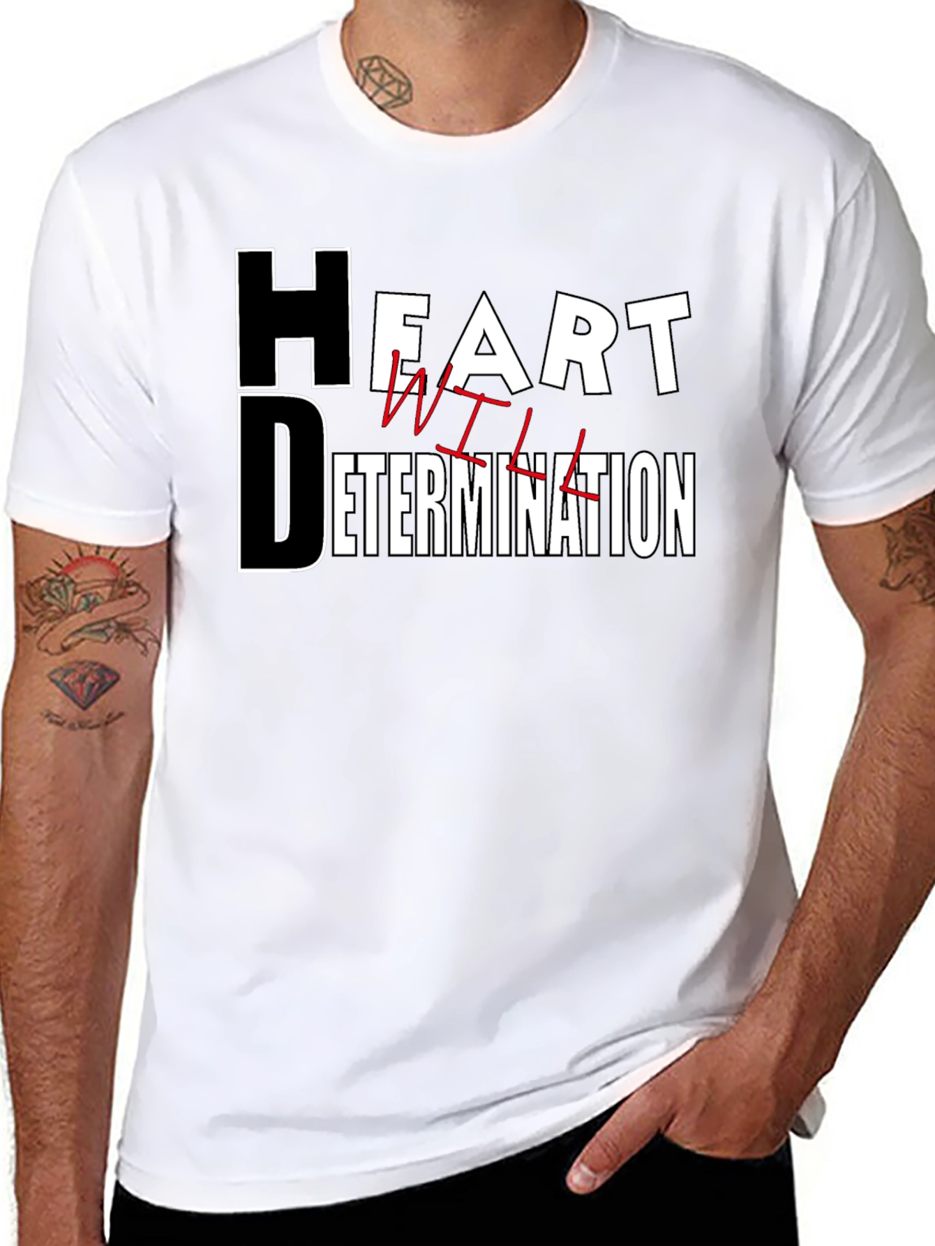 Motivational Heart Determination Will T-Shirt