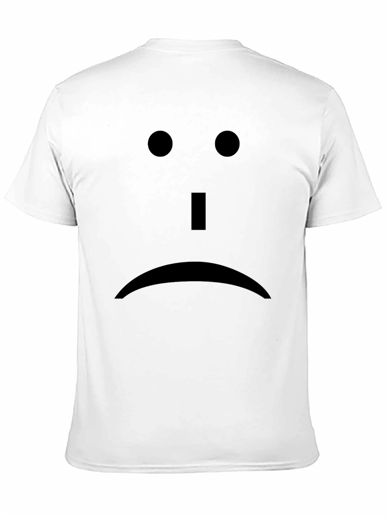 Sad Face Black T-Shirt - Express Yourself!
