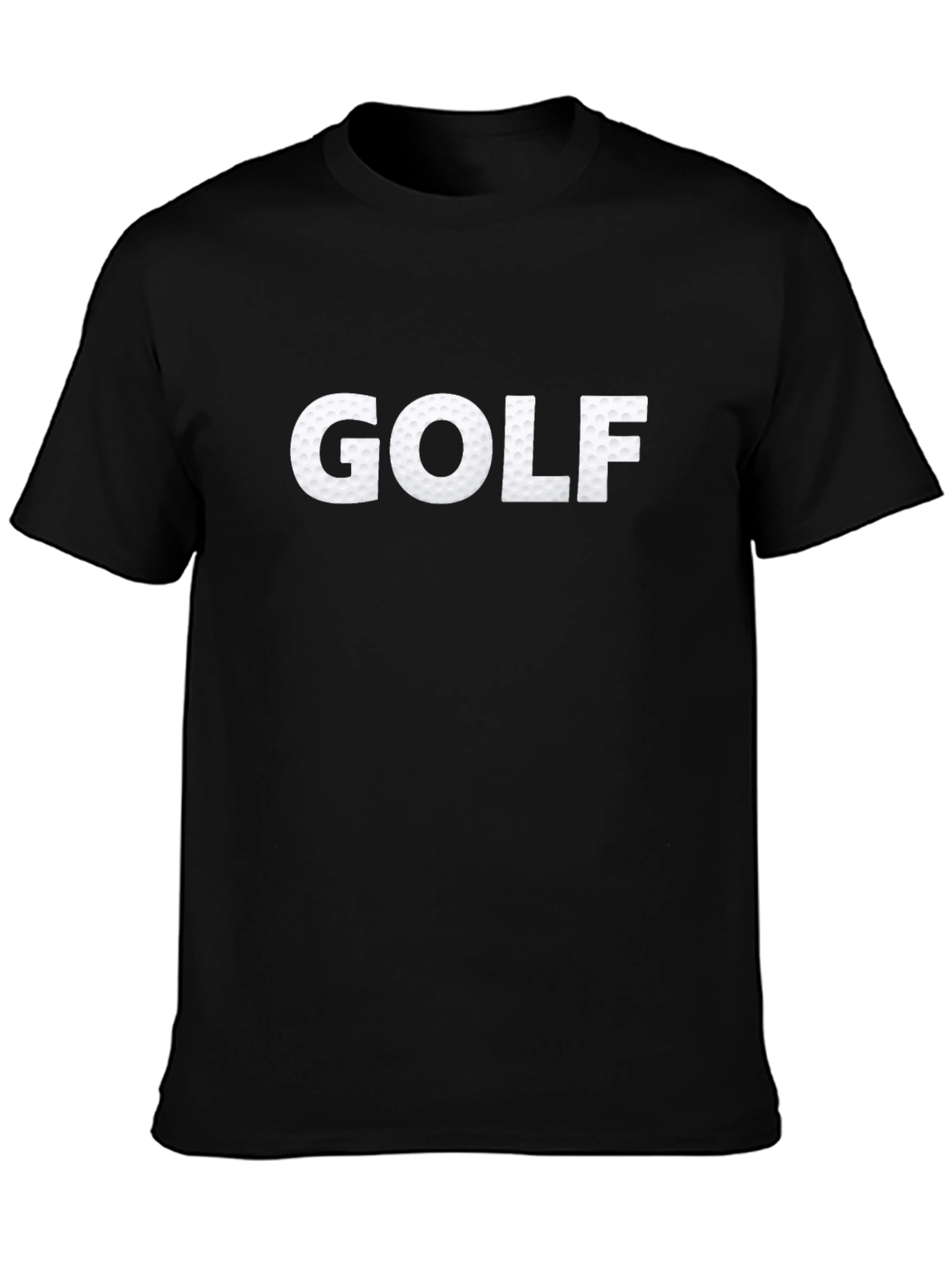 Golf Ball Texture Tee - Sporty Black T-Shirt