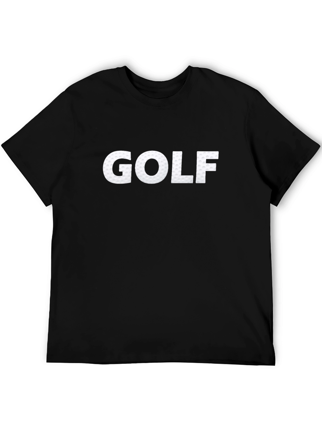 Golf Ball Texture Tee - Sporty Black T-Shirt