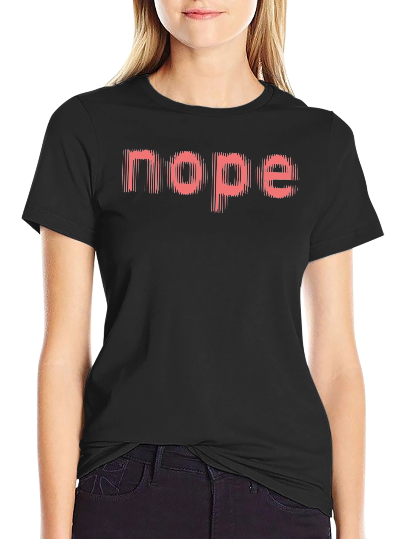 Nope Graphic Tee - Soft Cotton Casual T-Shirt