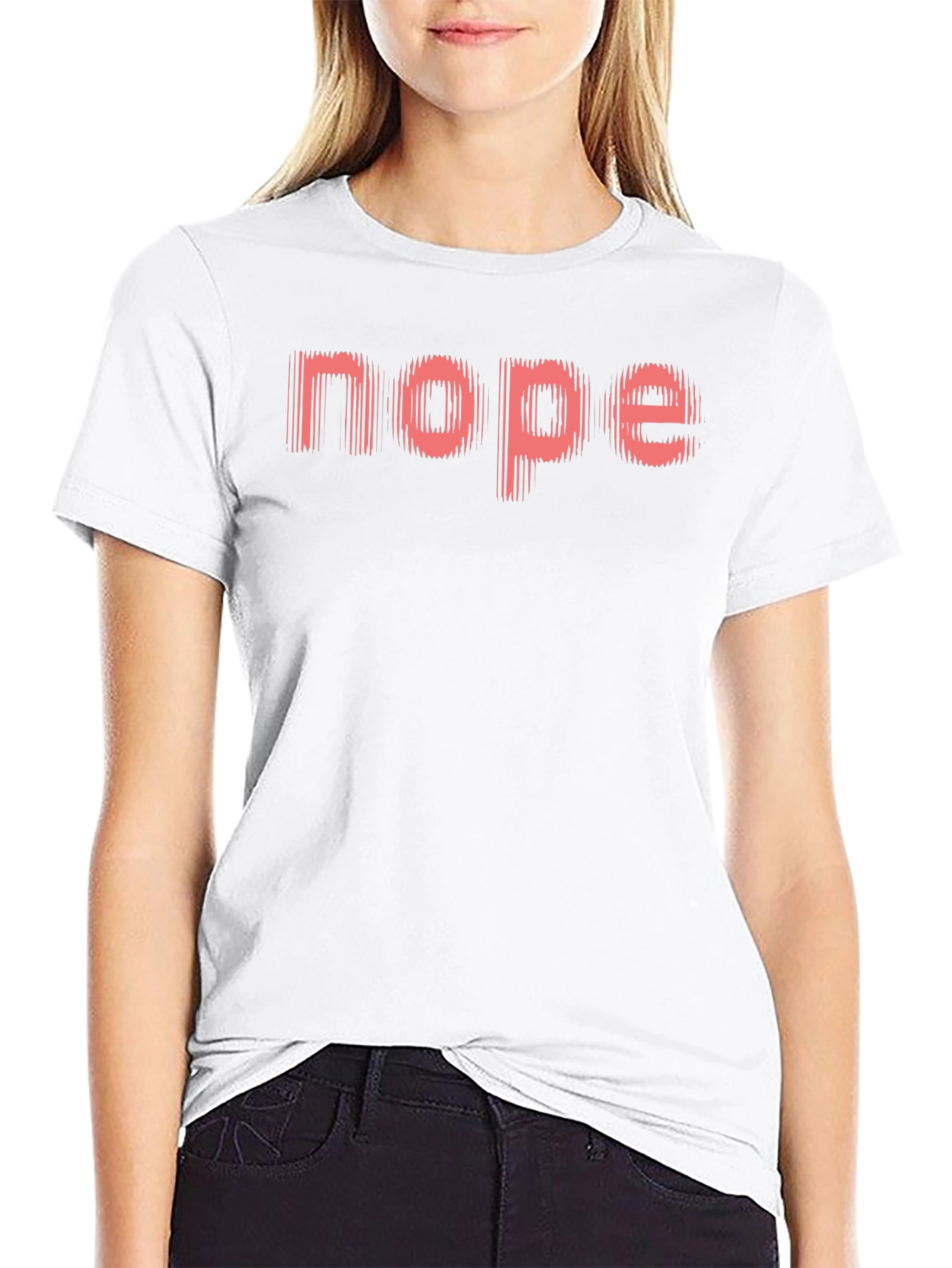 Nope Graphic Tee - Soft Cotton Casual T-Shirt