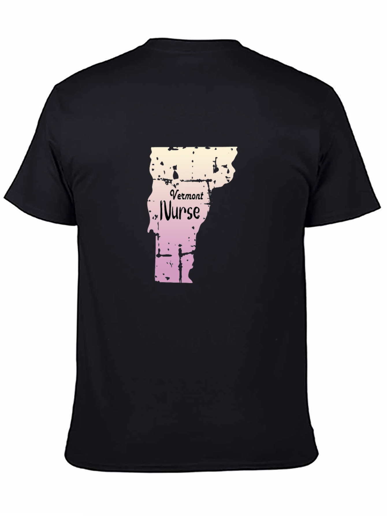 Vermont Nurse Black T-Shirt
