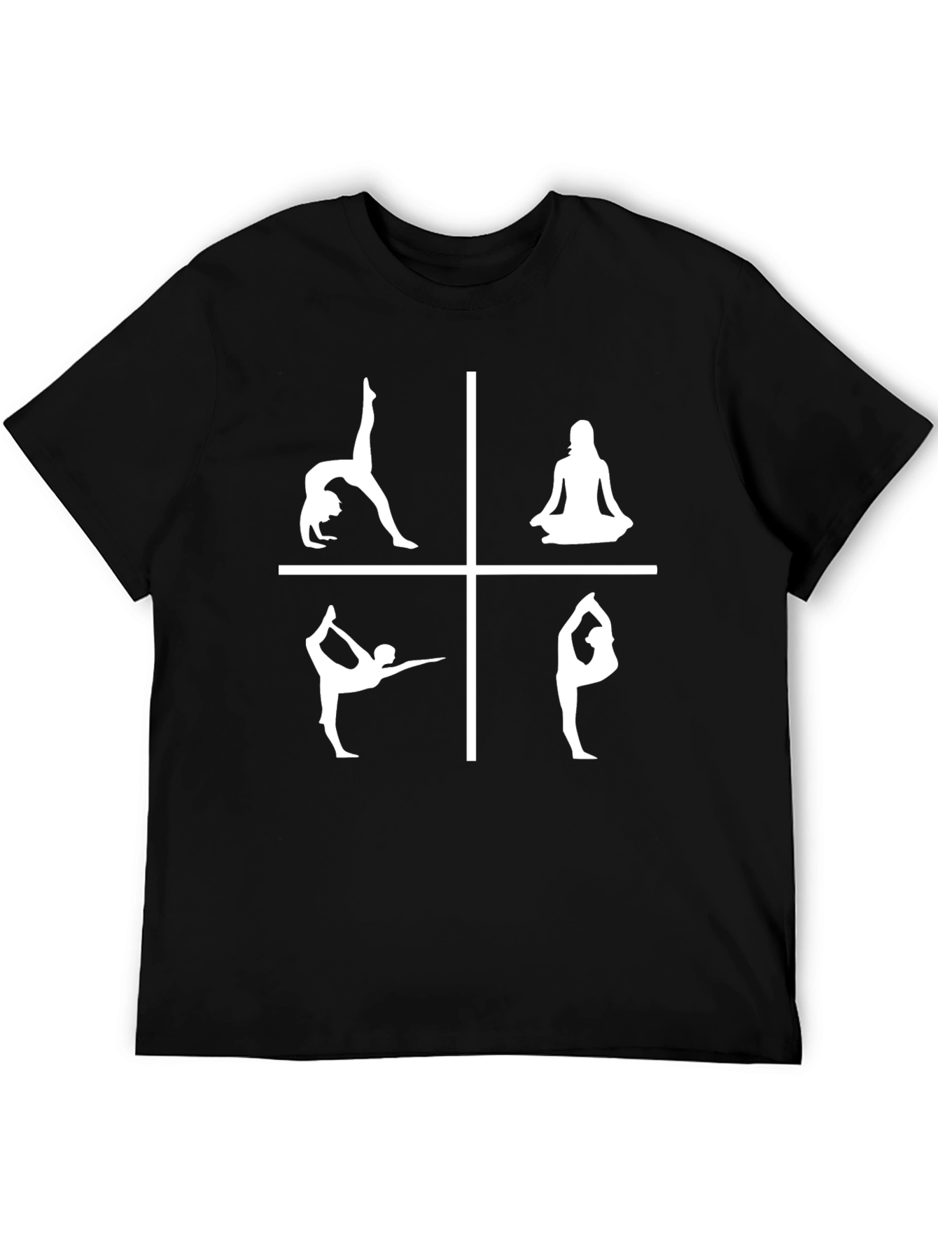 Yoga Pose T-Shirt - Black Graphic Tee