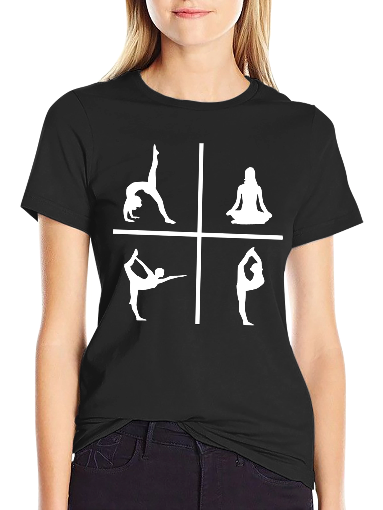 Yoga Pose T-Shirt - Black Graphic Tee