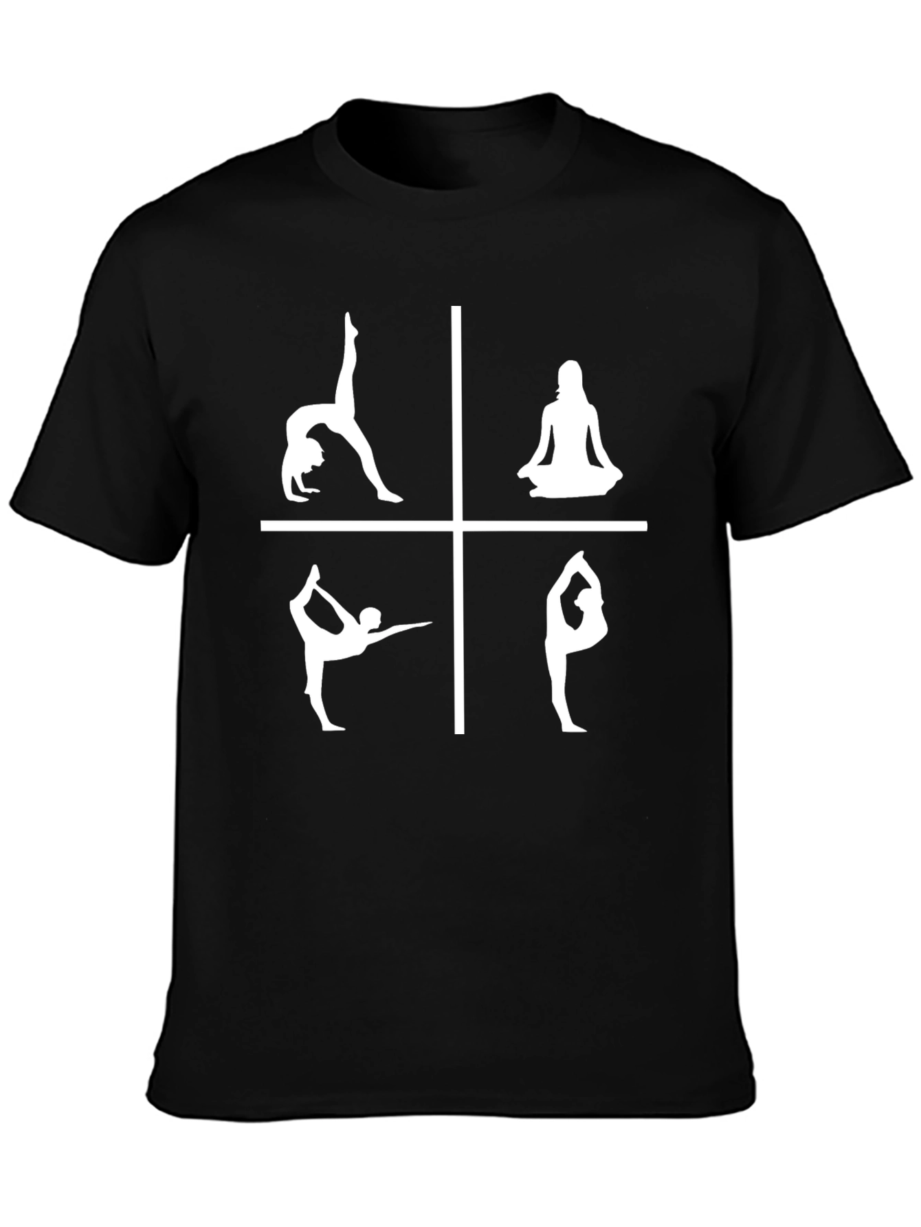 Yoga Pose T-Shirt - Black Graphic Tee