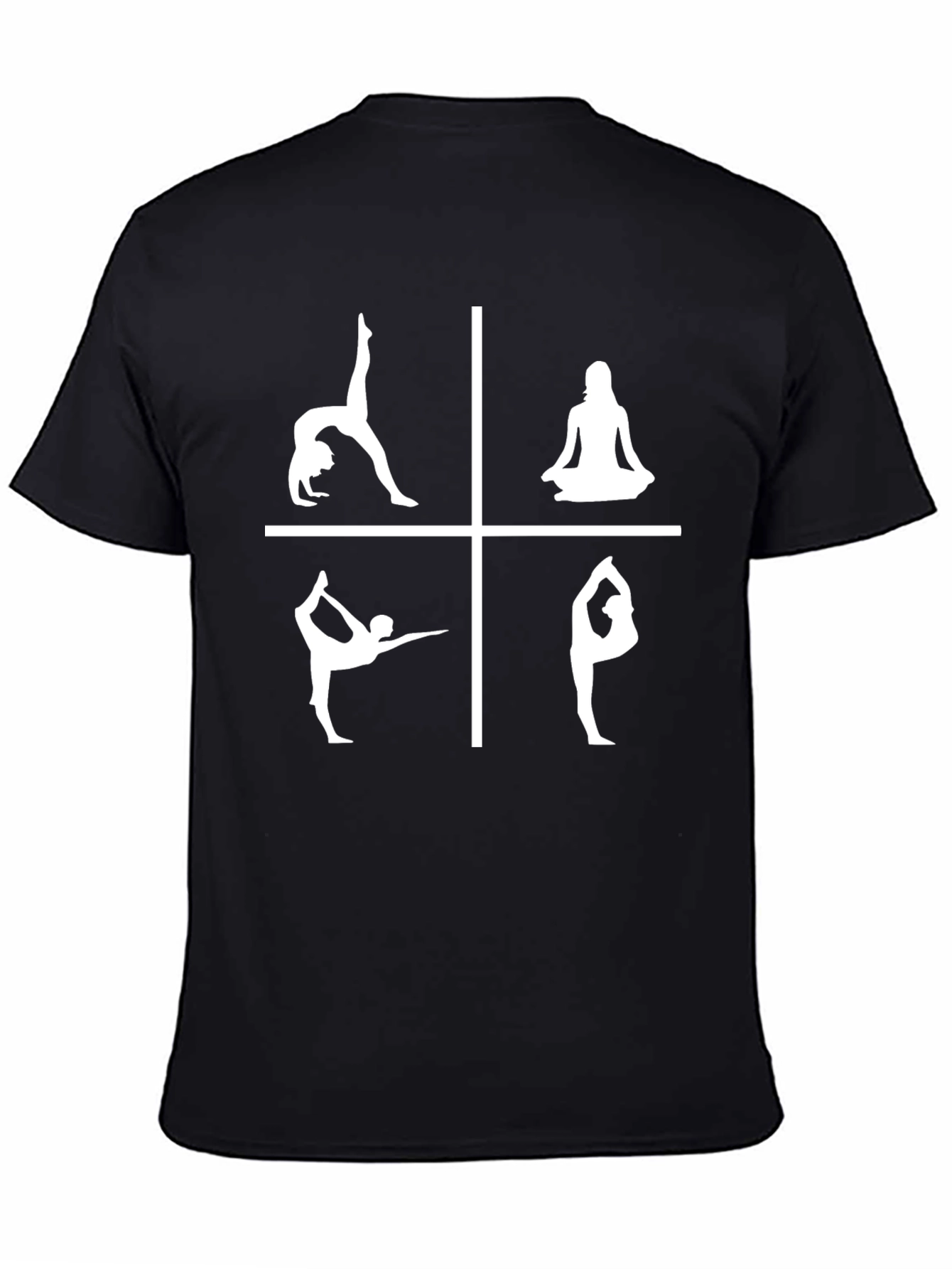 Yoga Pose T-Shirt - Black Graphic Tee