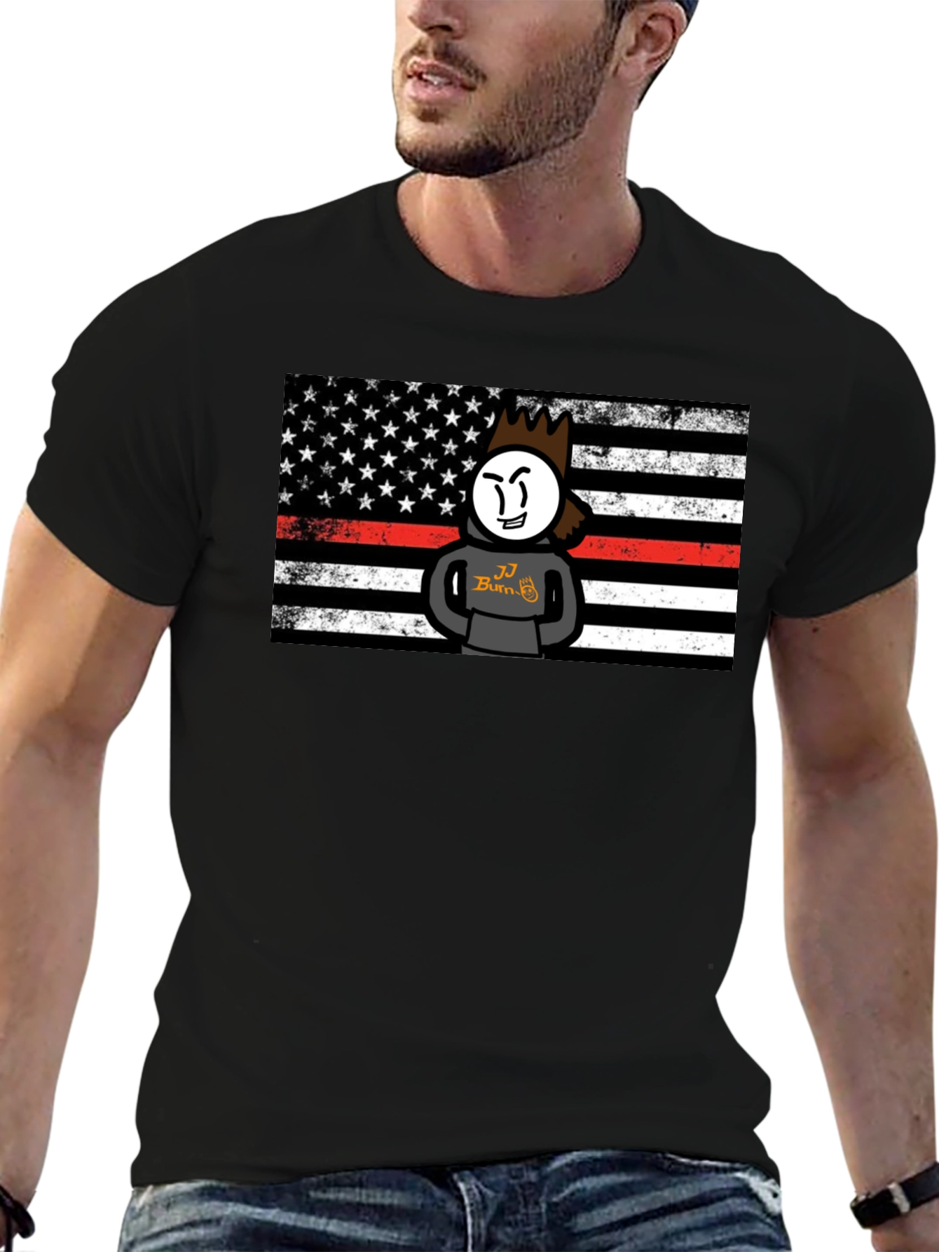 USA Flag JJ Burn Tshirt