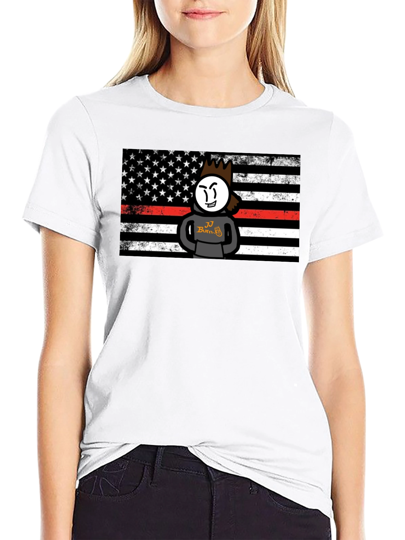 USA Flag JJ Burn Tshirt