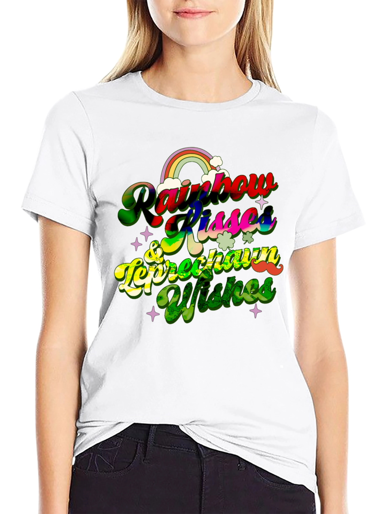 Rainbow Kisses & Leprechaun Wishes T-Shirt