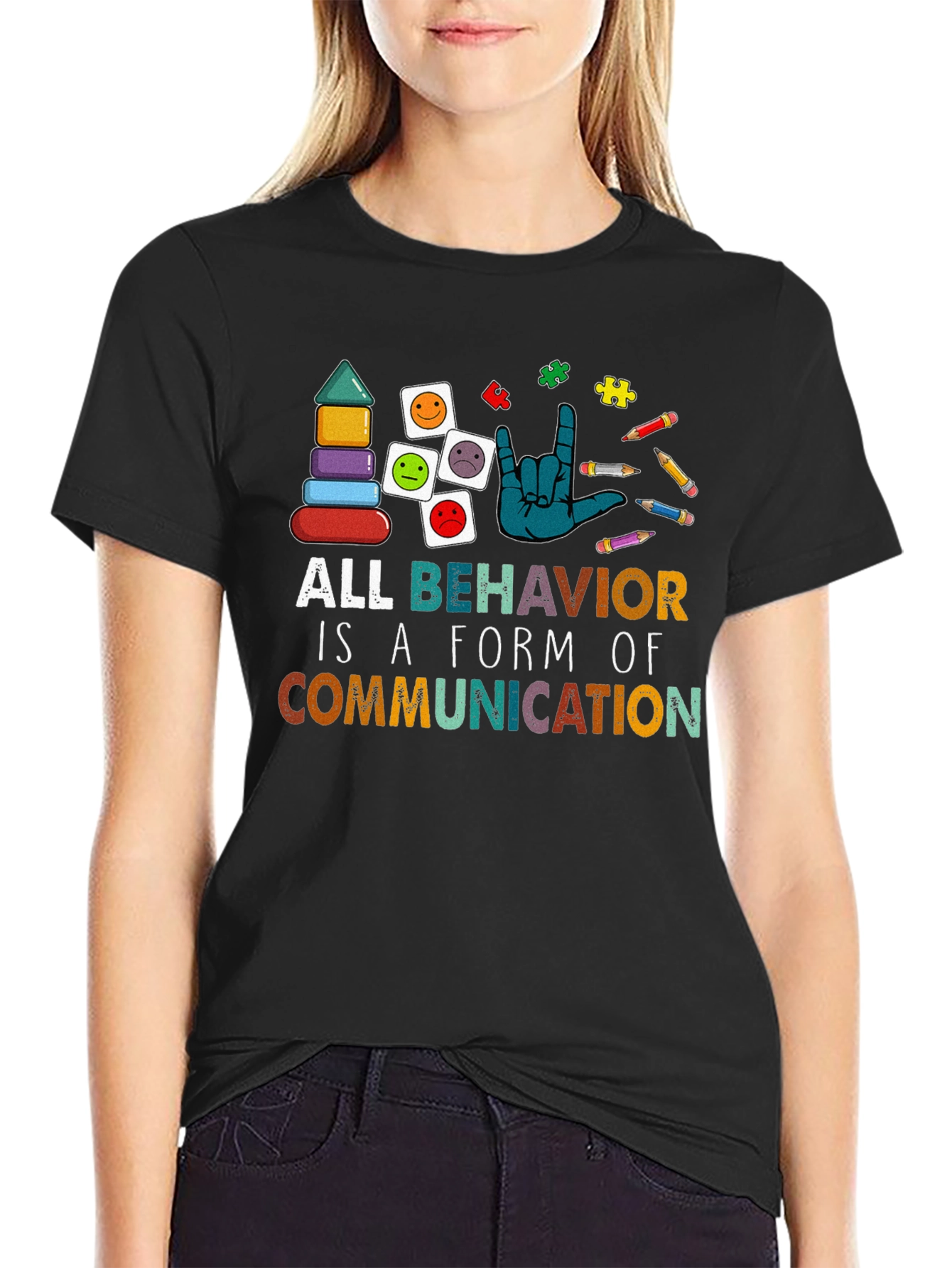 All Behavior is Communication Autism Awareness Tee