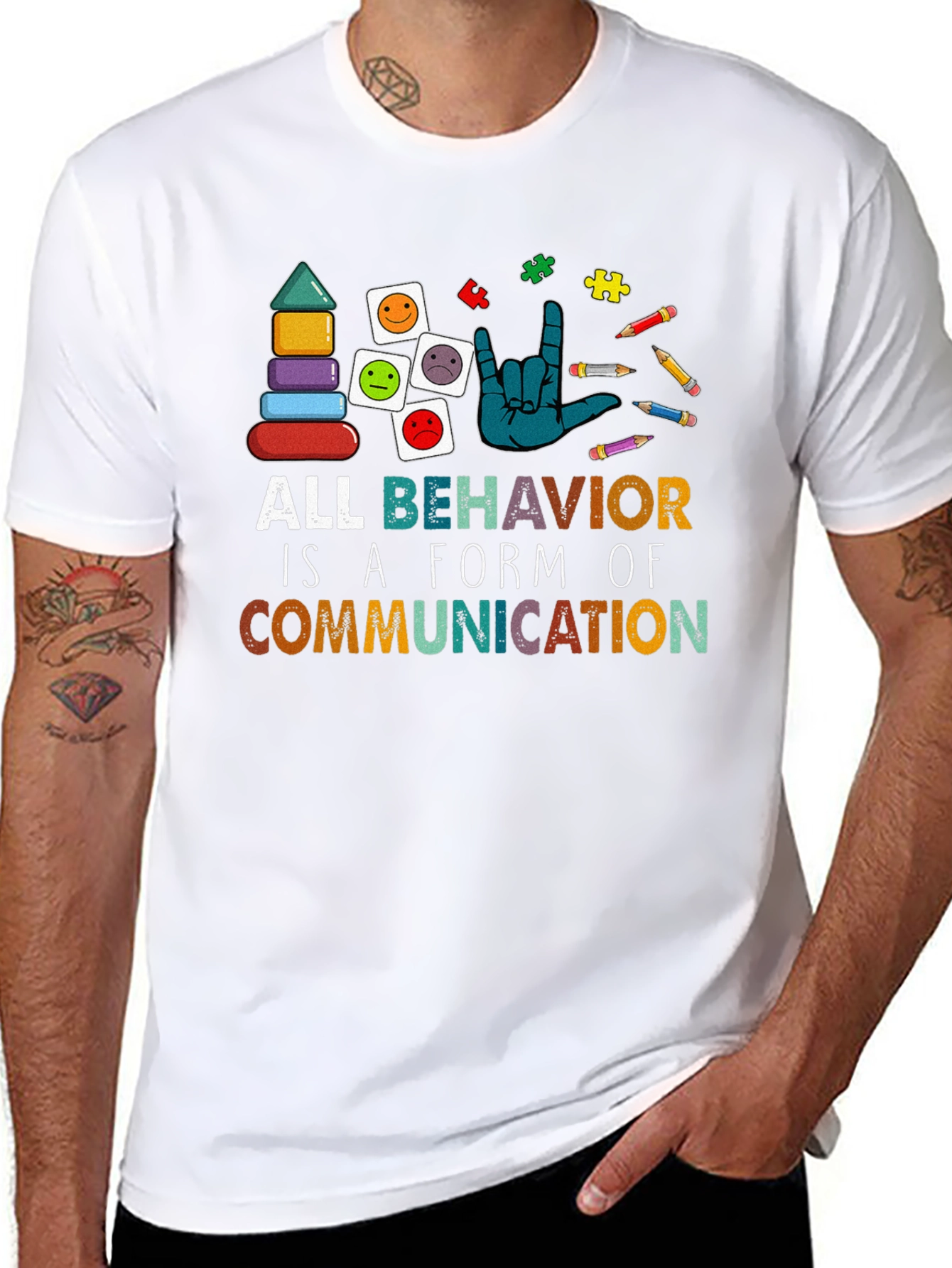 All Behavior is Communication Autism Awareness Tee