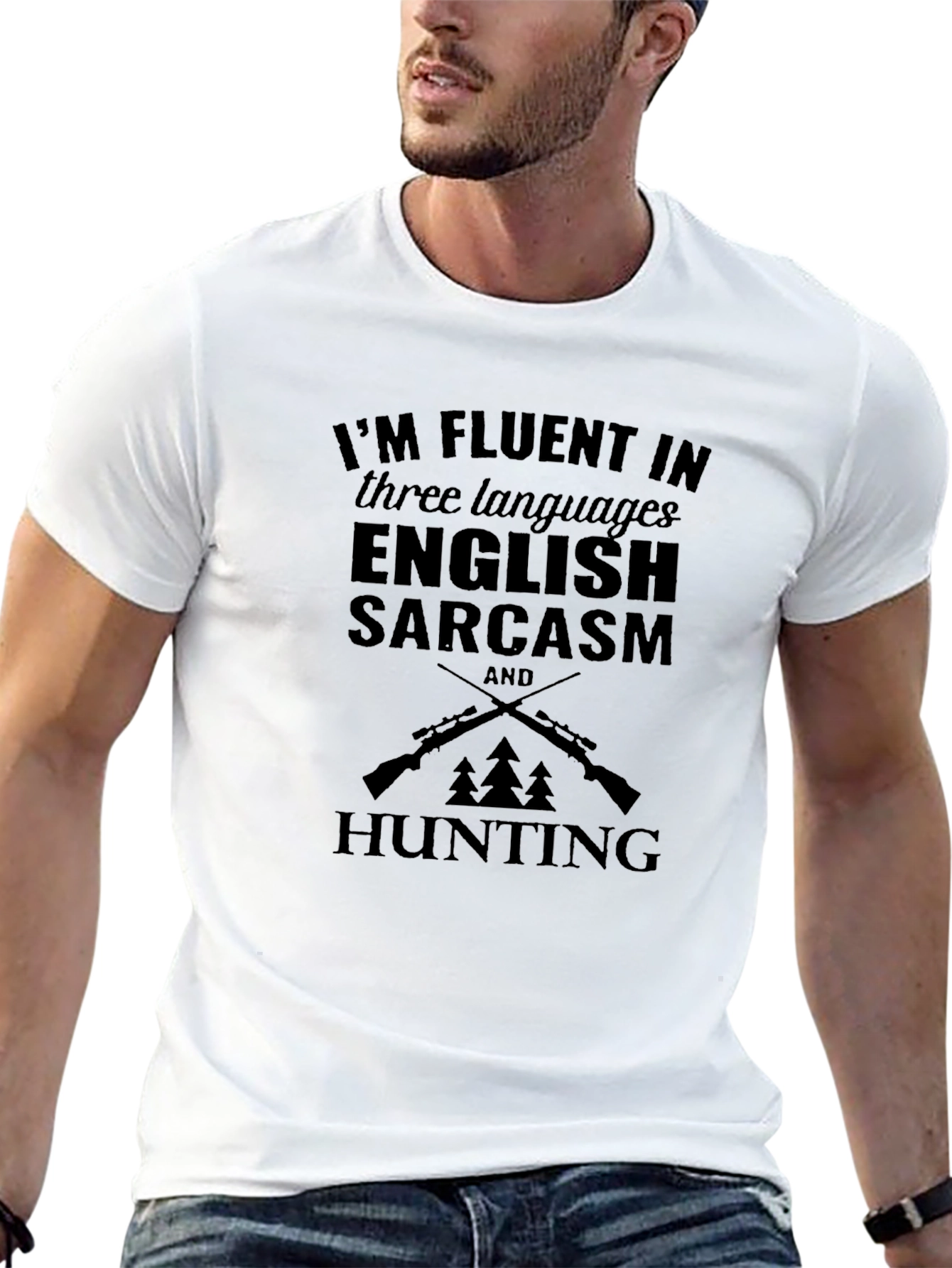 Fluent in English Sarcasm Hunting Graphic Tee