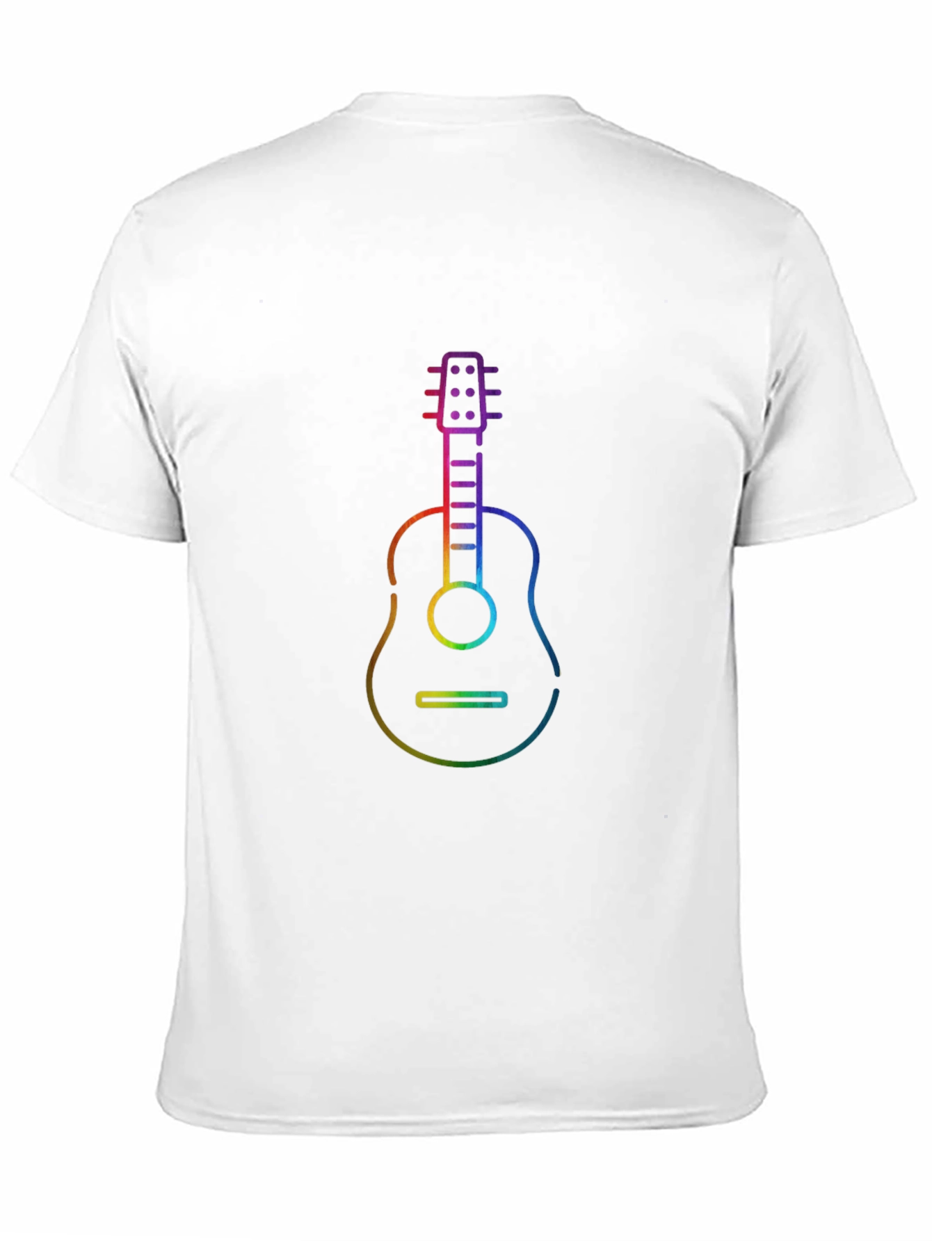 Rainbow Guitar Graphic Black T-Shirt