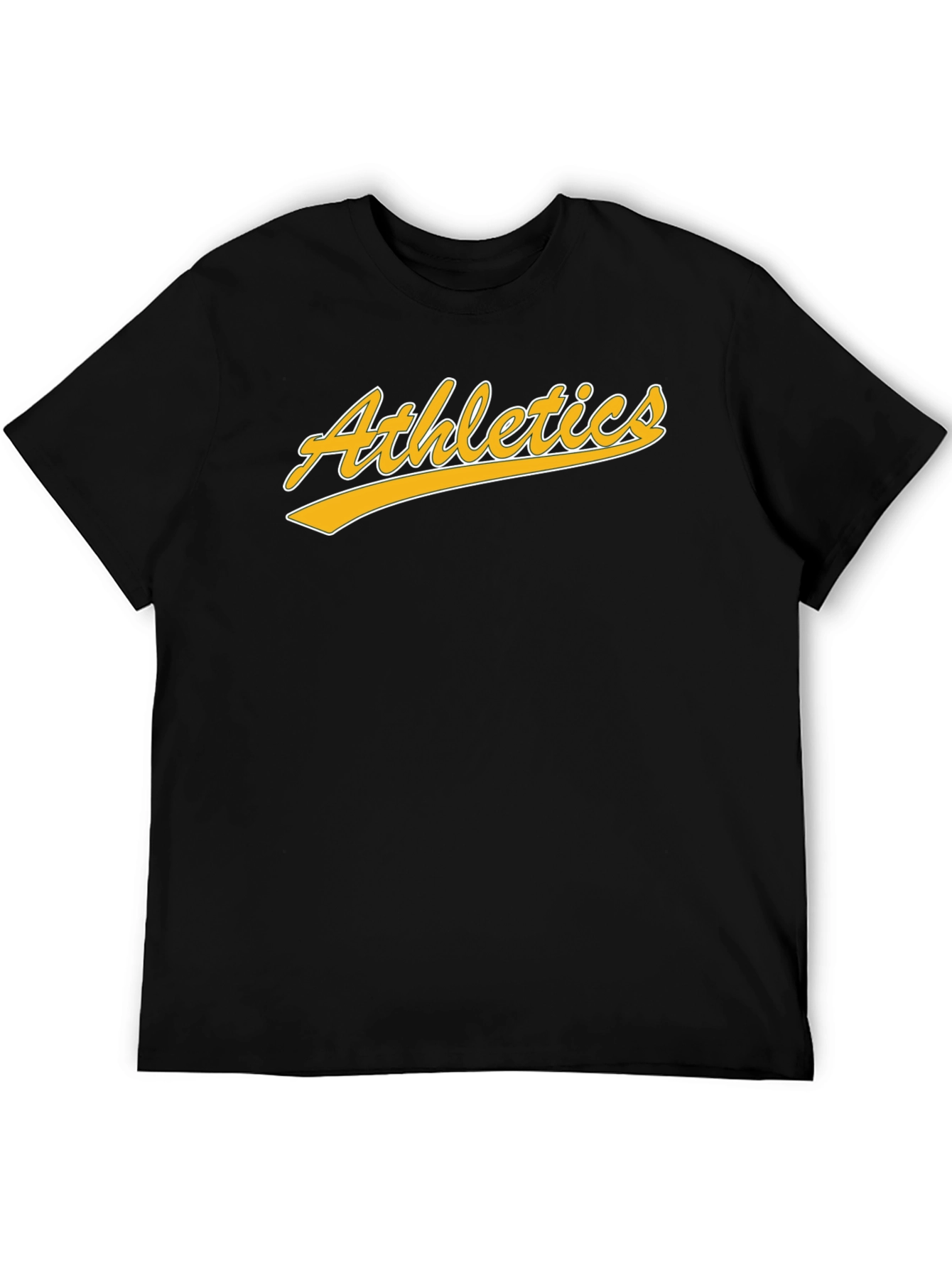 Mens Black T-Shirt - Athletics Graphic Tee