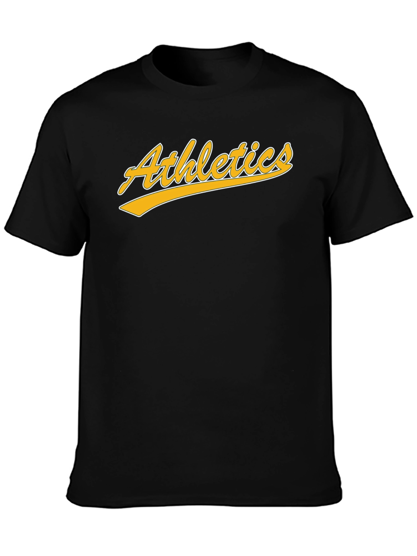 Mens Black T-Shirt - Athletics Graphic Tee