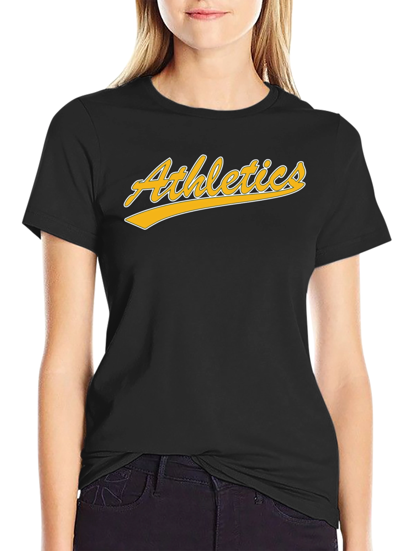 Mens Black T-Shirt - Athletics Graphic Tee