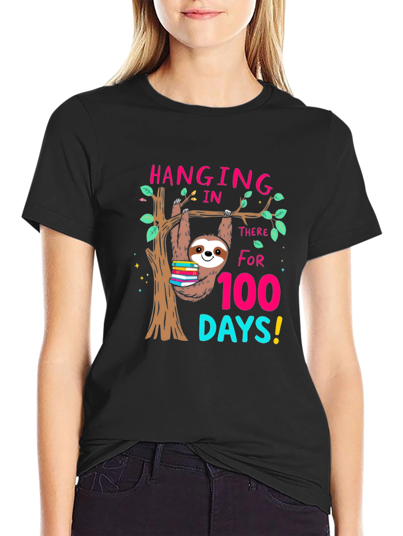 100 Days of School Sloth T-Shirt