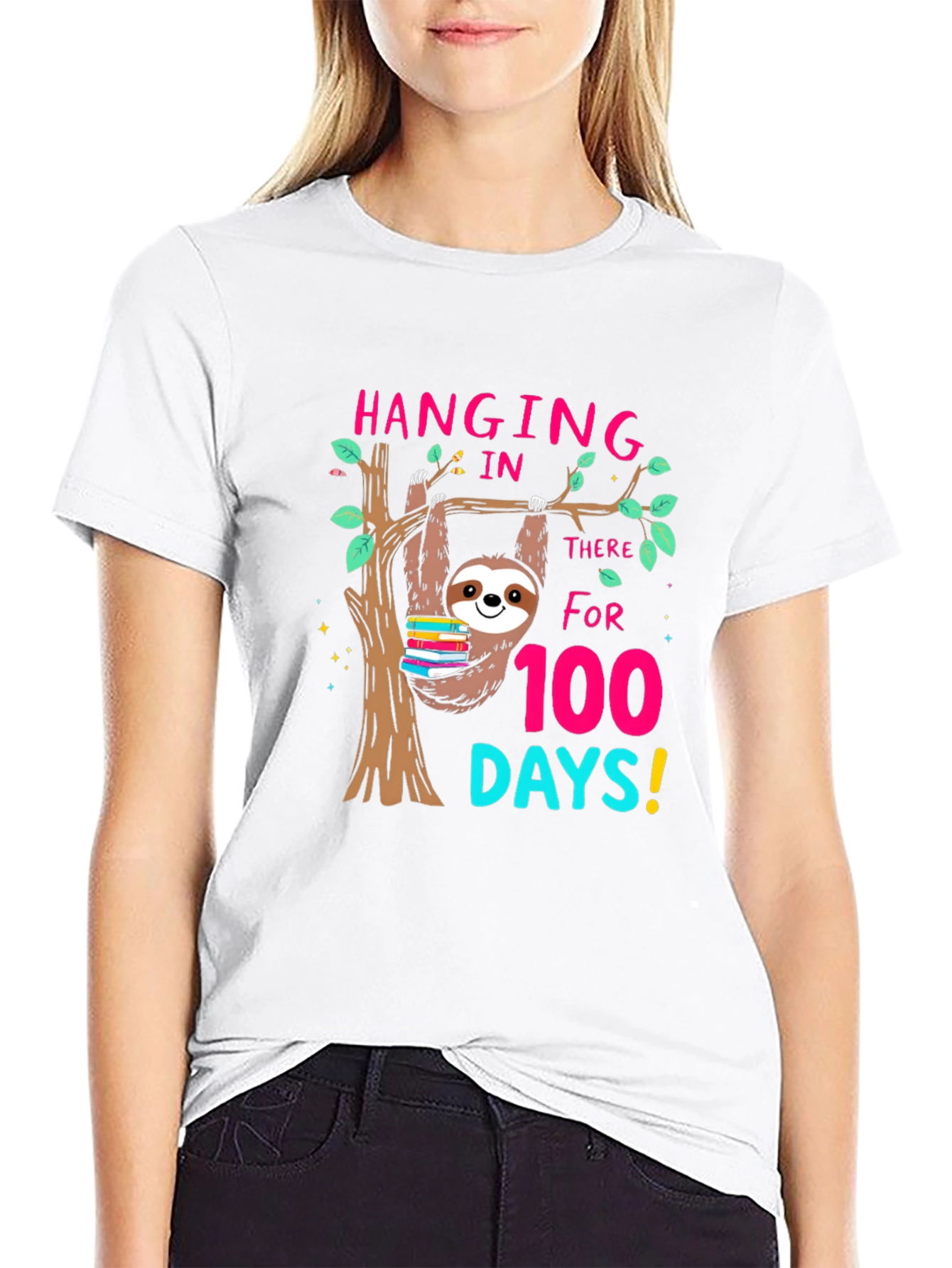 100 Days of School Sloth T-Shirt
