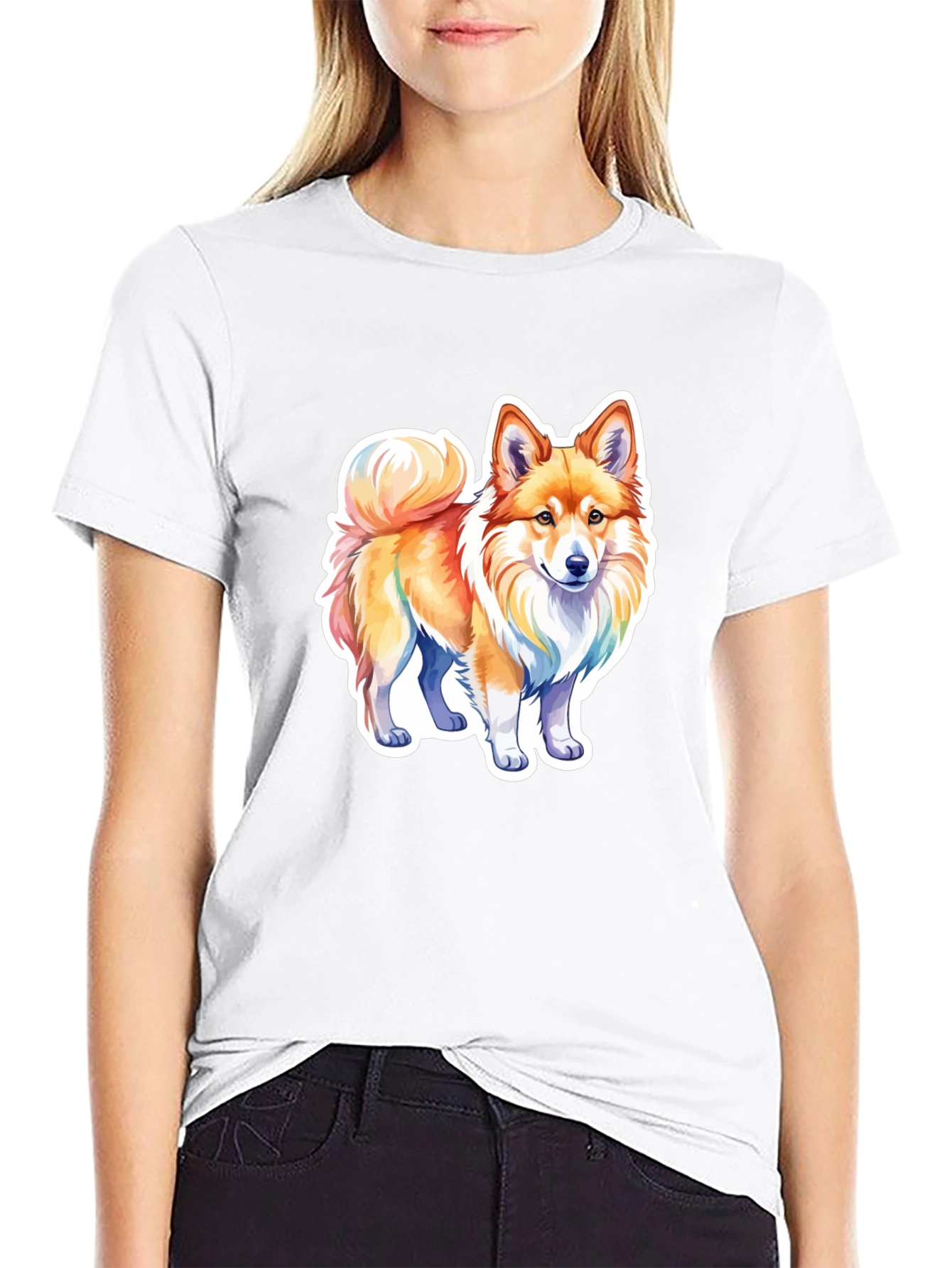 Cute Dog Graphic Tee - Black Unisex Shirt