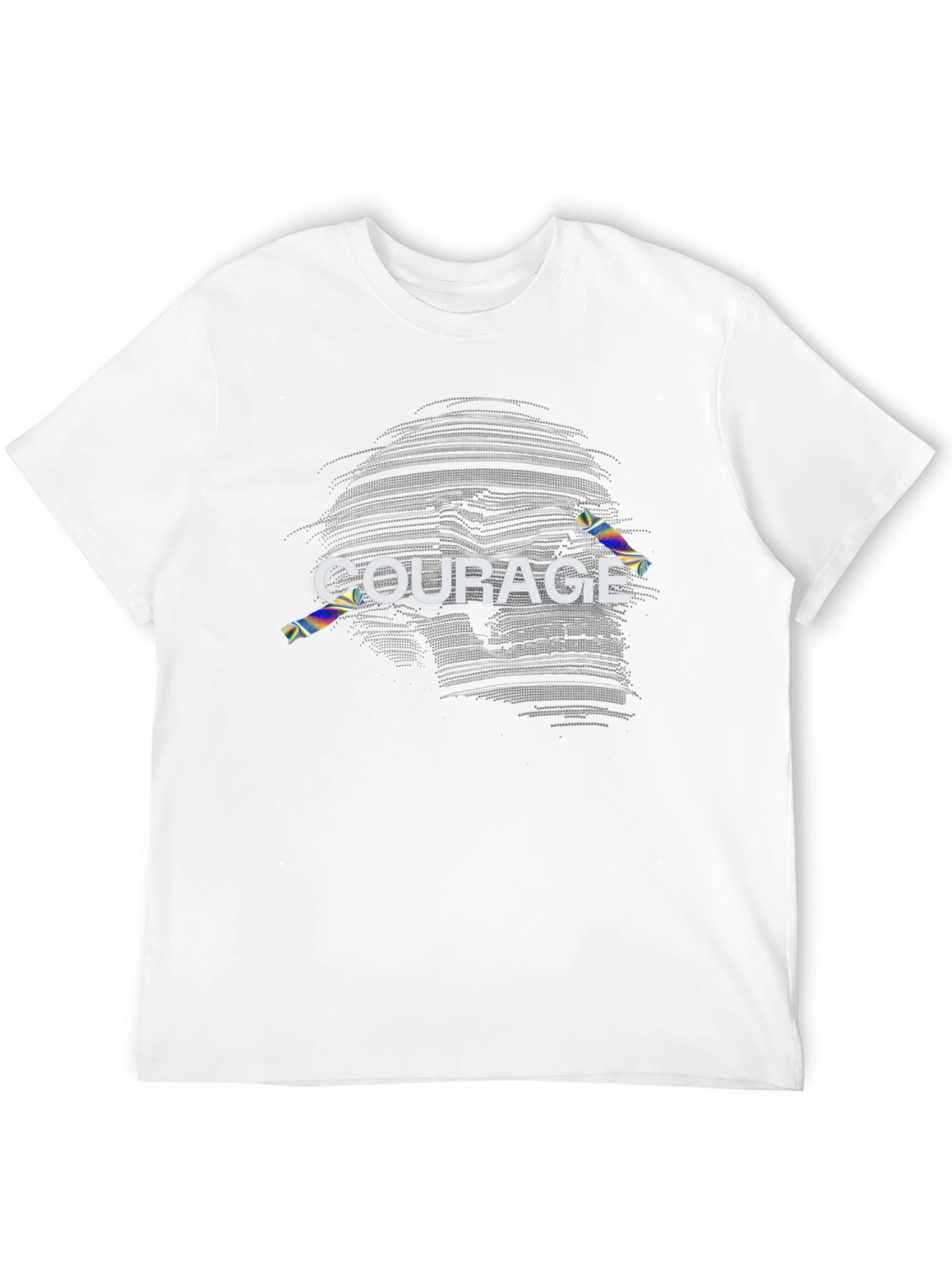 Courage Skull Graphic Print T-Shirt