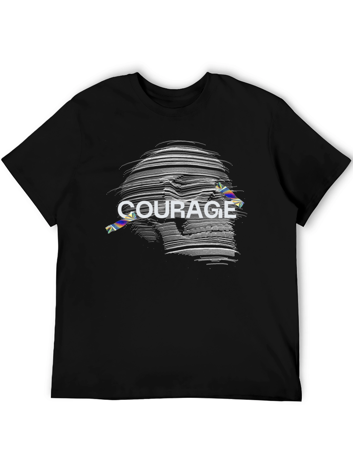Courage Skull Graphic Print T-Shirt