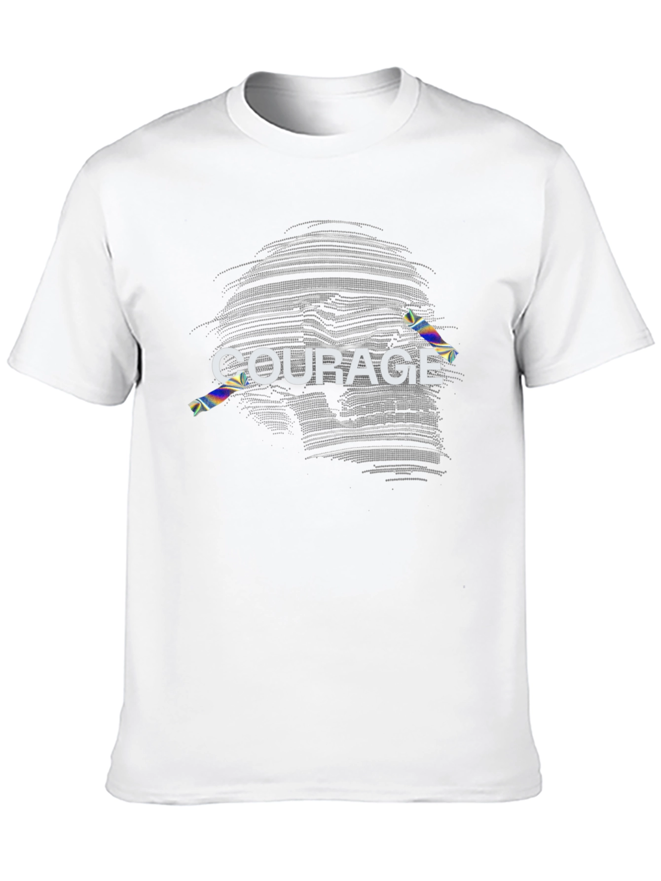 Courage Skull Graphic Print T-Shirt