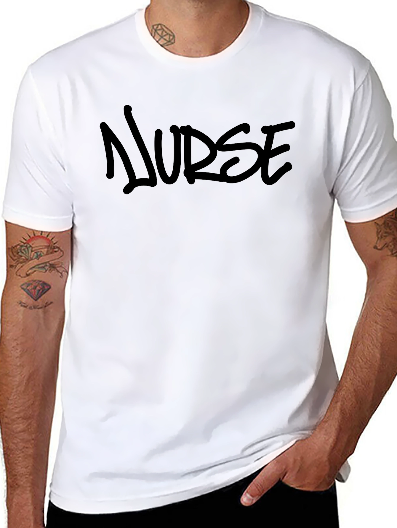 Nurse Black Graphic Tee - Casual Comfort