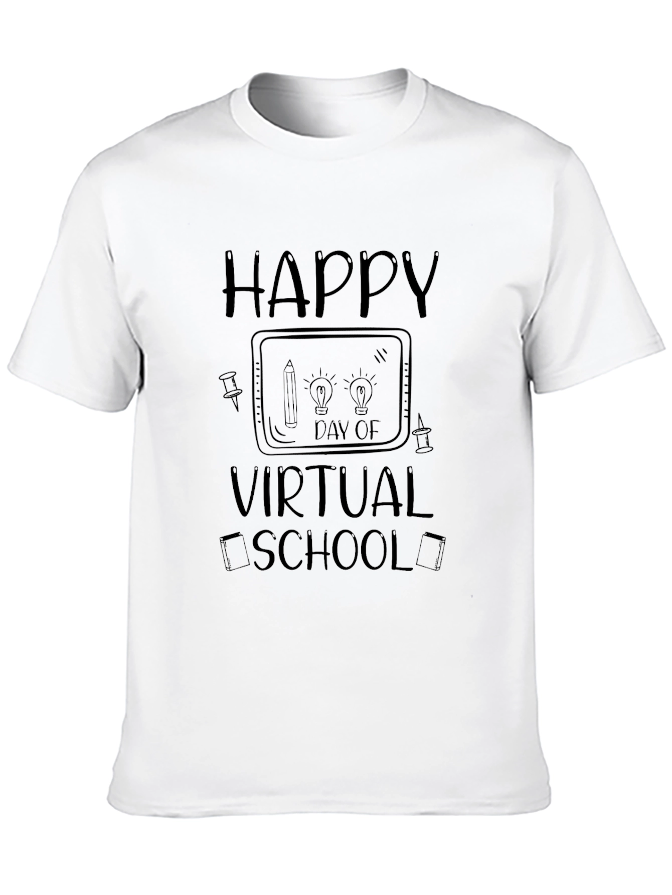 Happy Virtual School Day Black T-Shirt