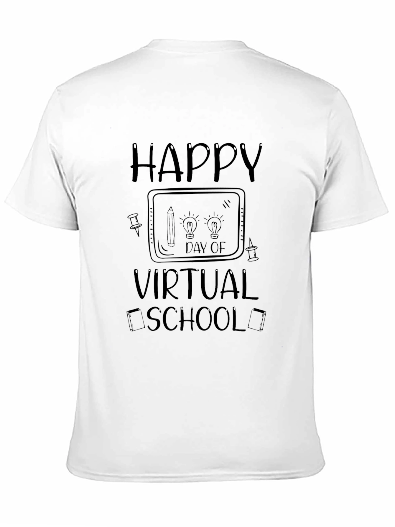 Happy Virtual School Day Black T-Shirt