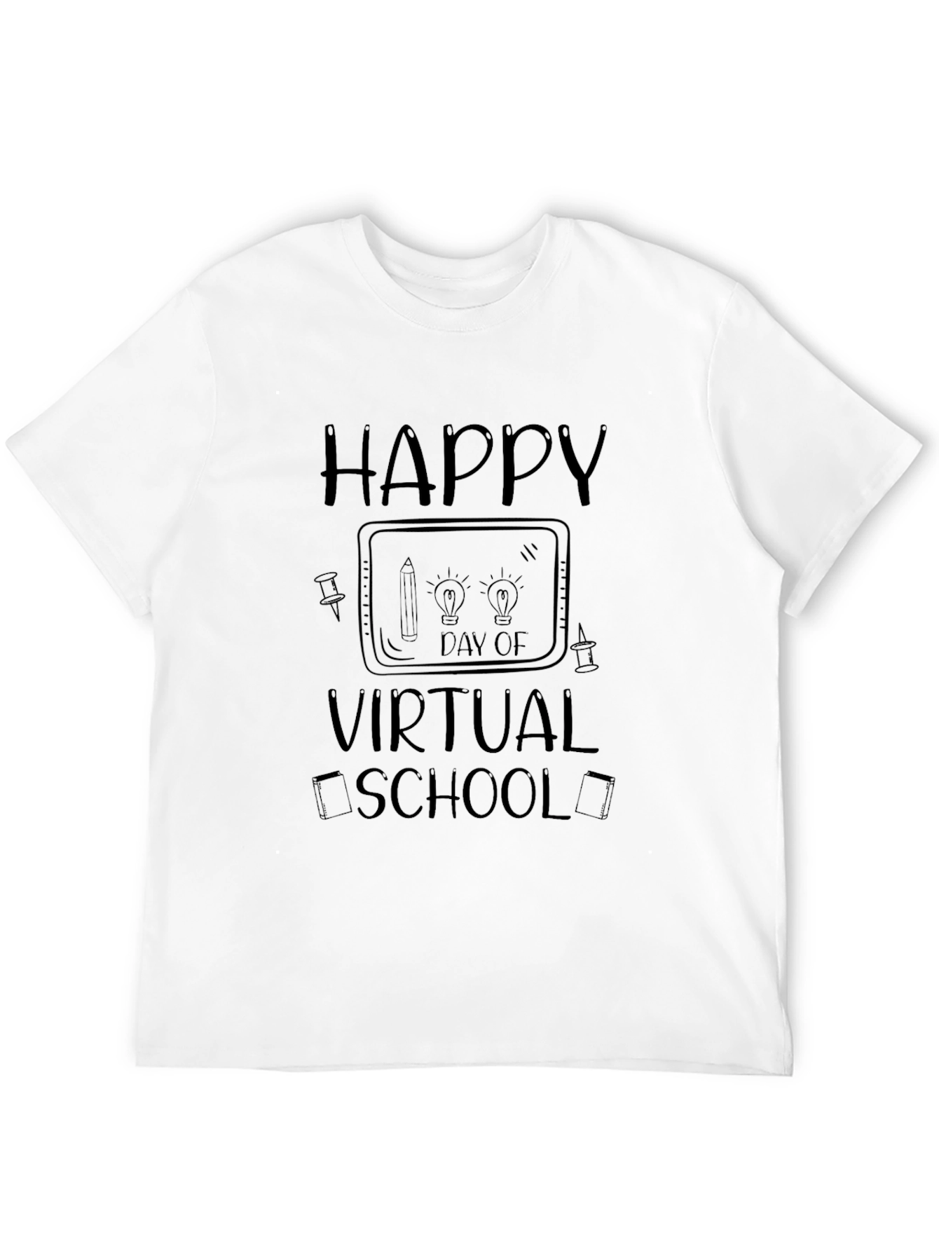 Happy Virtual School Day Black T-Shirt