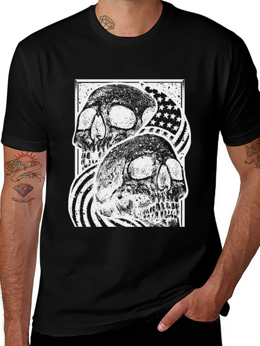 Skull American Flag Graphic Tee
