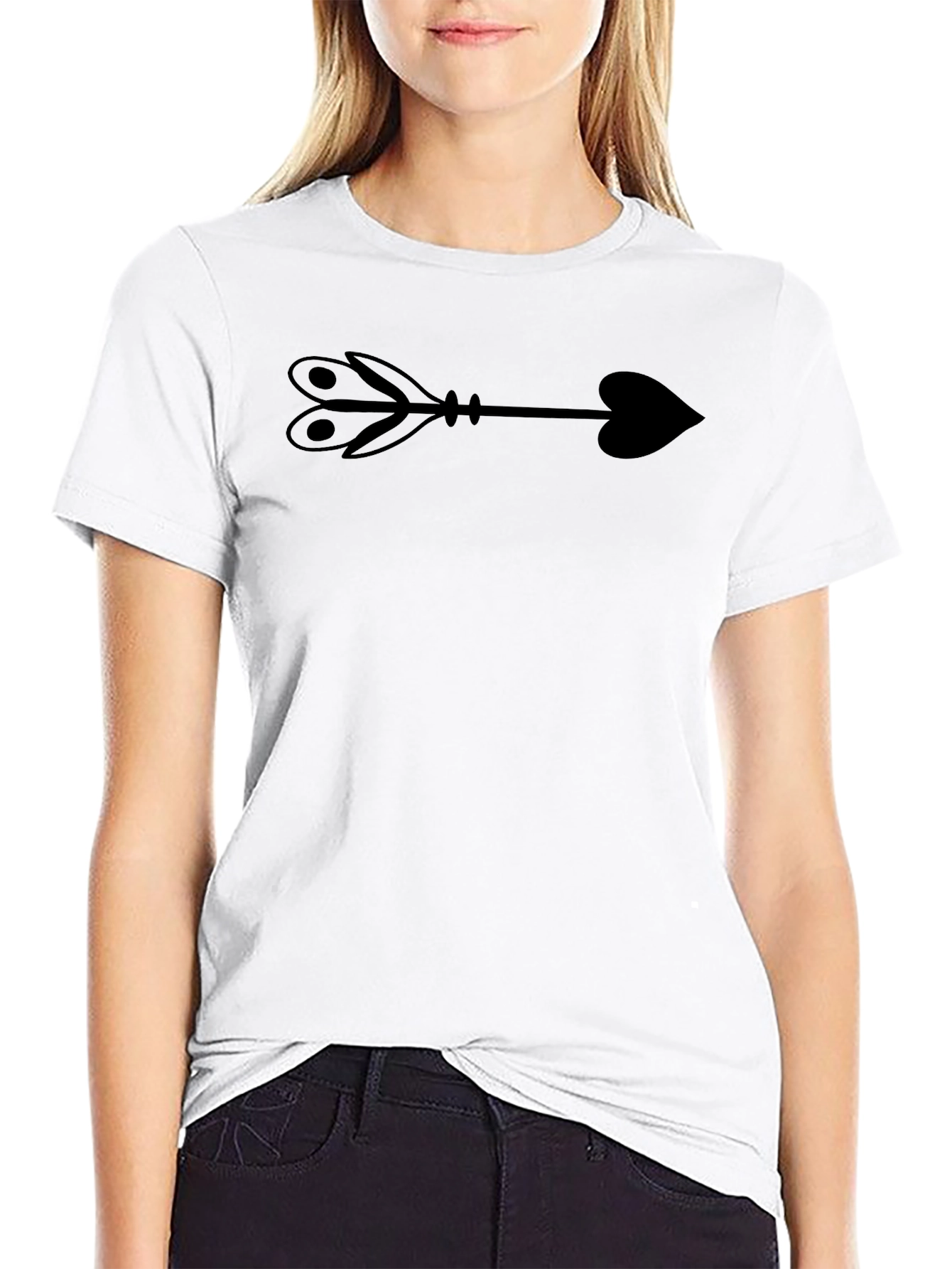 Arrow Heart Graphic T-Shirt - Classic Black Tee