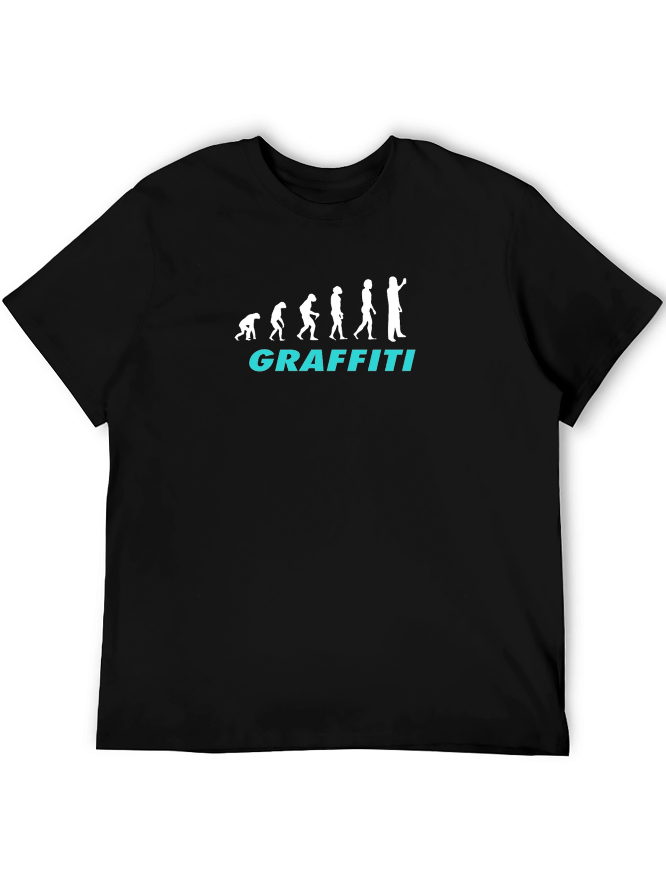 Evolution of Graffiti T-Shirt - Black Crew Neck Tee