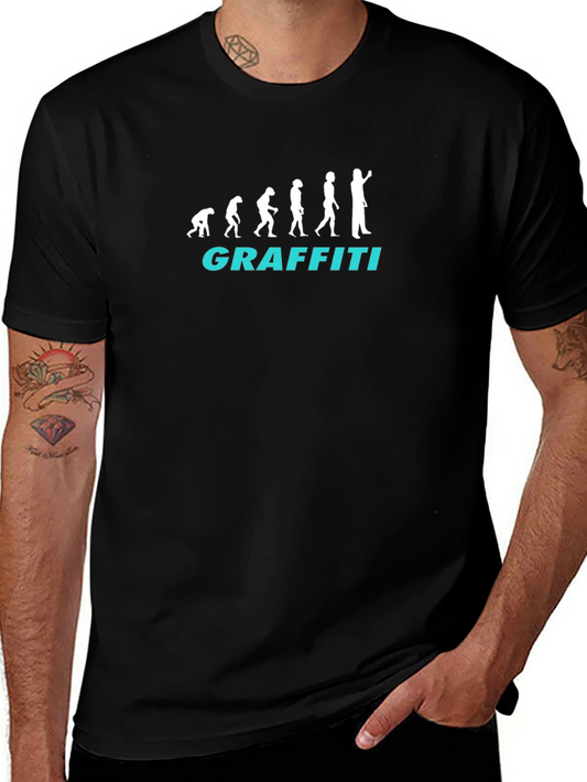 Evolution of Graffiti T-Shirt - Black Crew Neck Tee