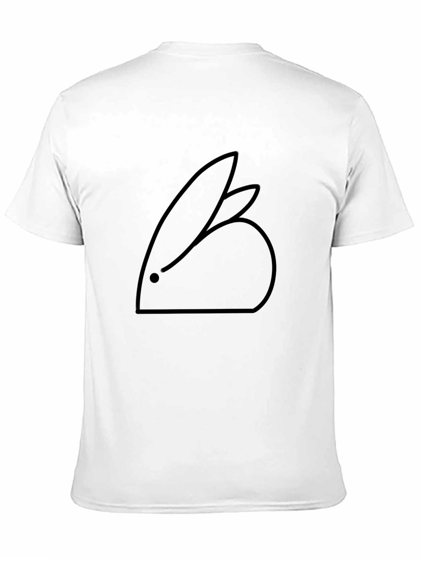 Minimalist Rabbit T-Shirt - Sleek Black Tee