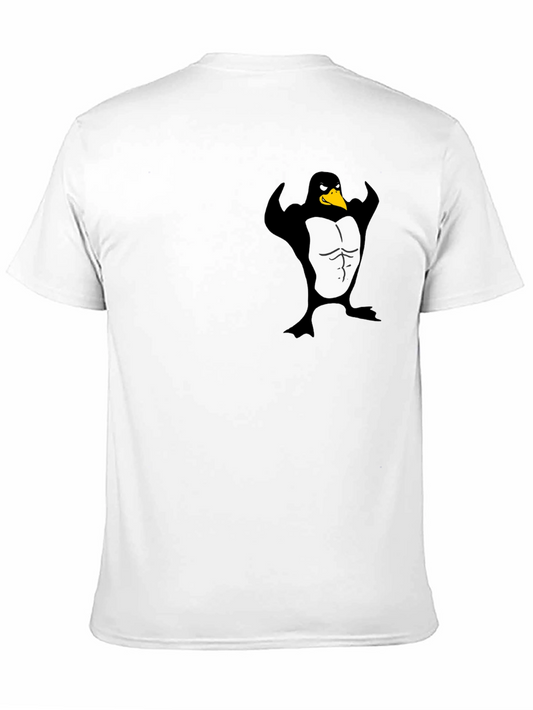 Muscle Penguin Graphic Black T-Shirt