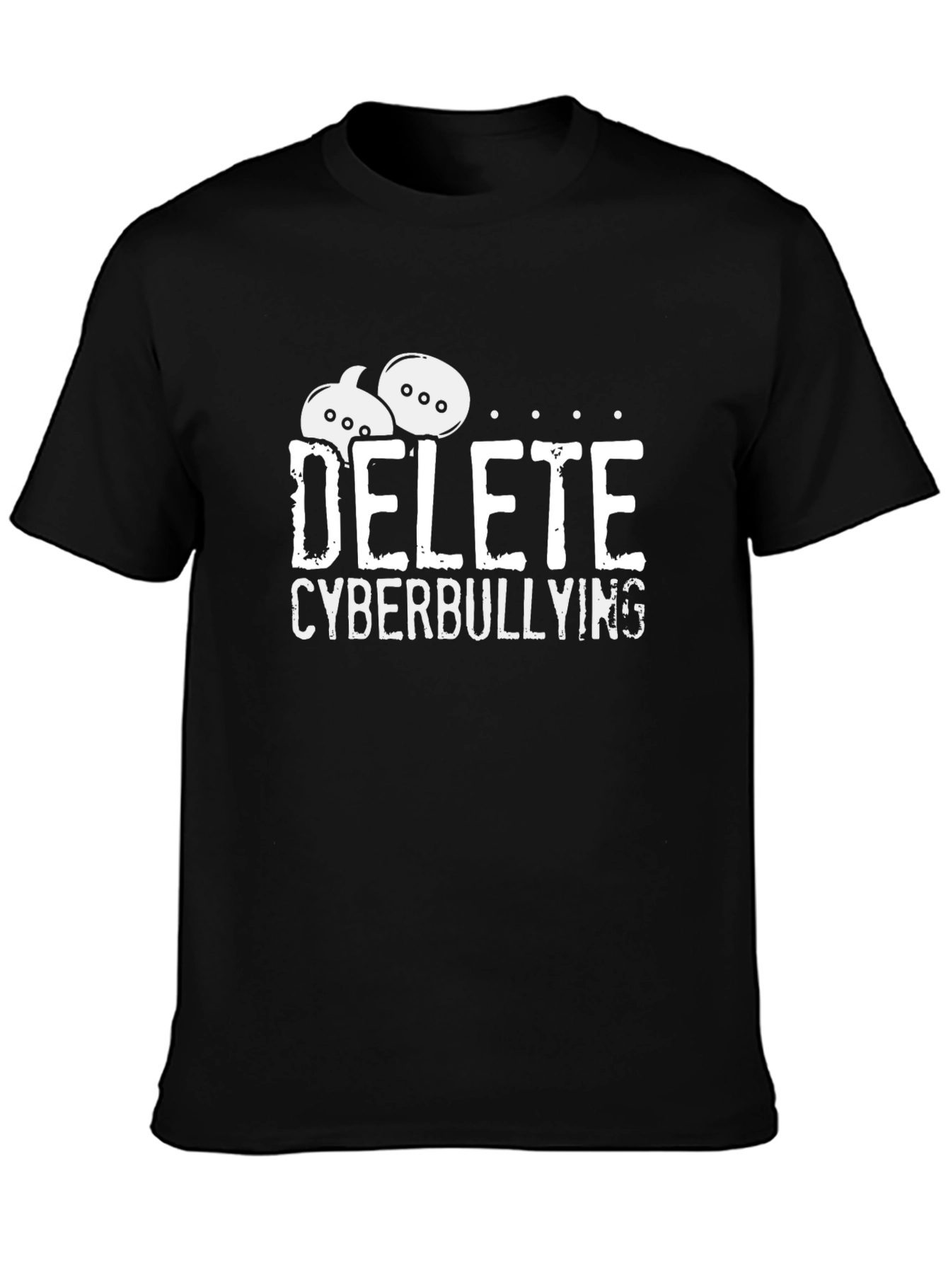 Delete Cyberbullying Black T-Shirt