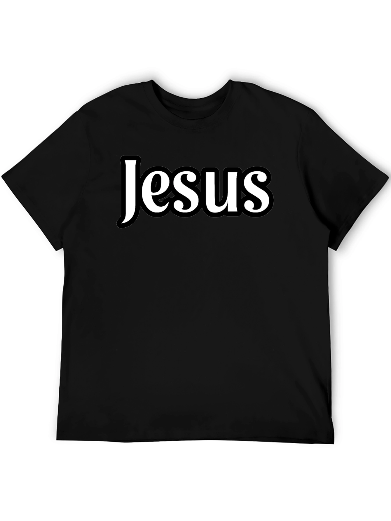 Jesus Graphic Black T-Shirt Religious Apparel