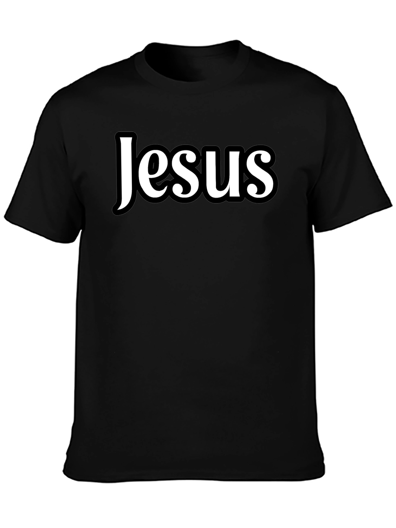 Jesus Graphic Black T-Shirt Religious Apparel