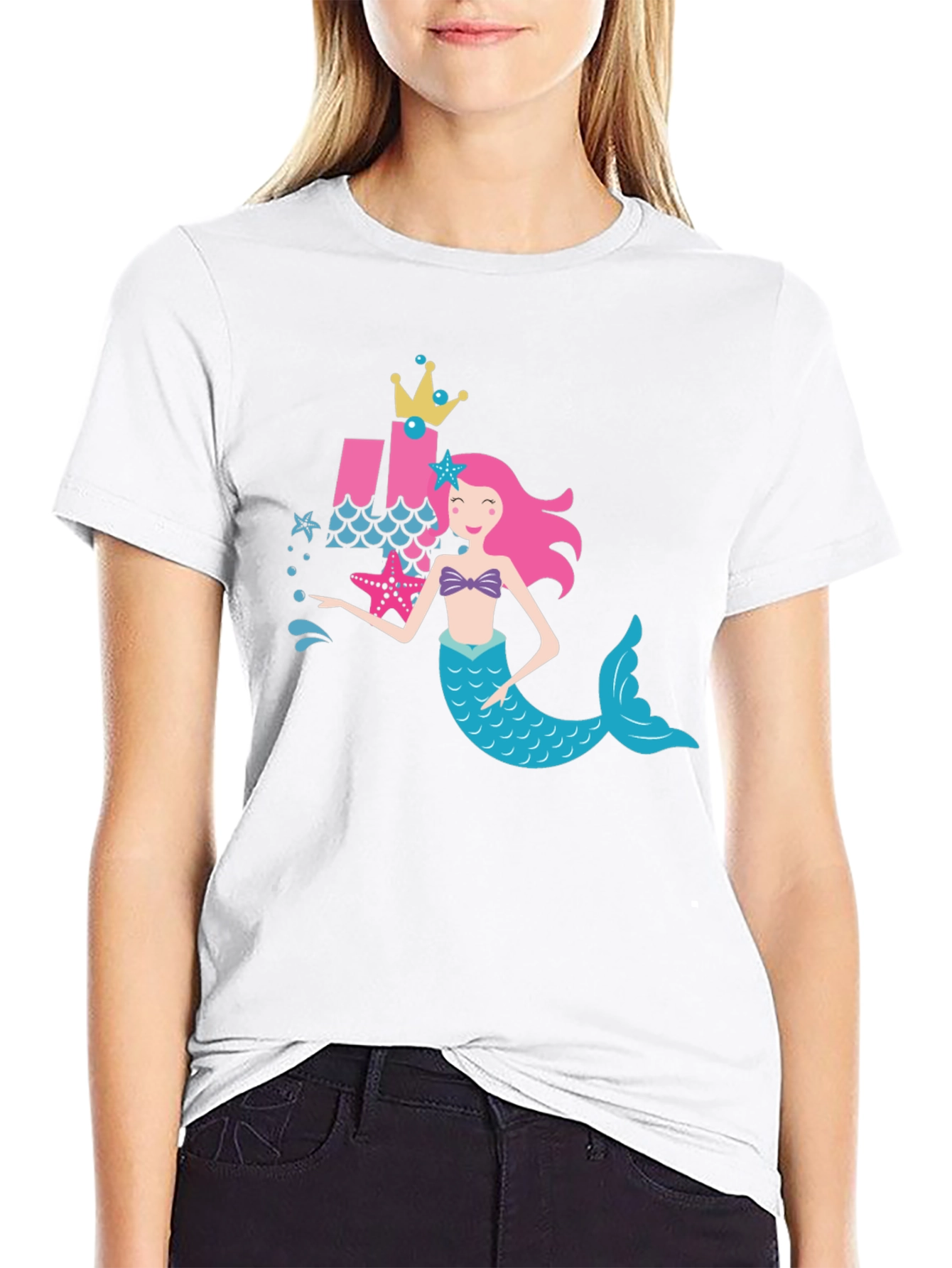 Mermaid Birthday Shirt Girls Party Tee