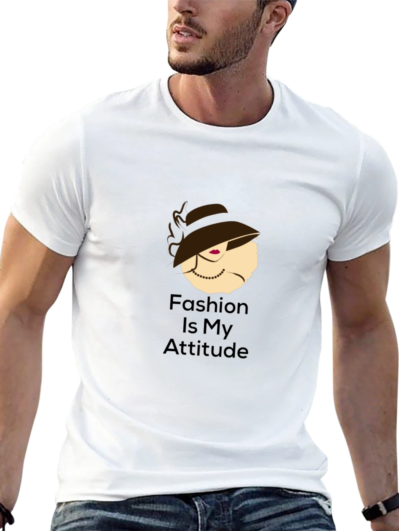 Fashion Attitude Black T-Shirt for Stylish Individuals