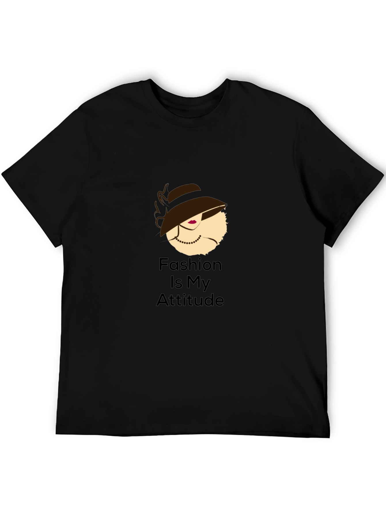 Fashion Attitude Black T-Shirt for Stylish Individuals