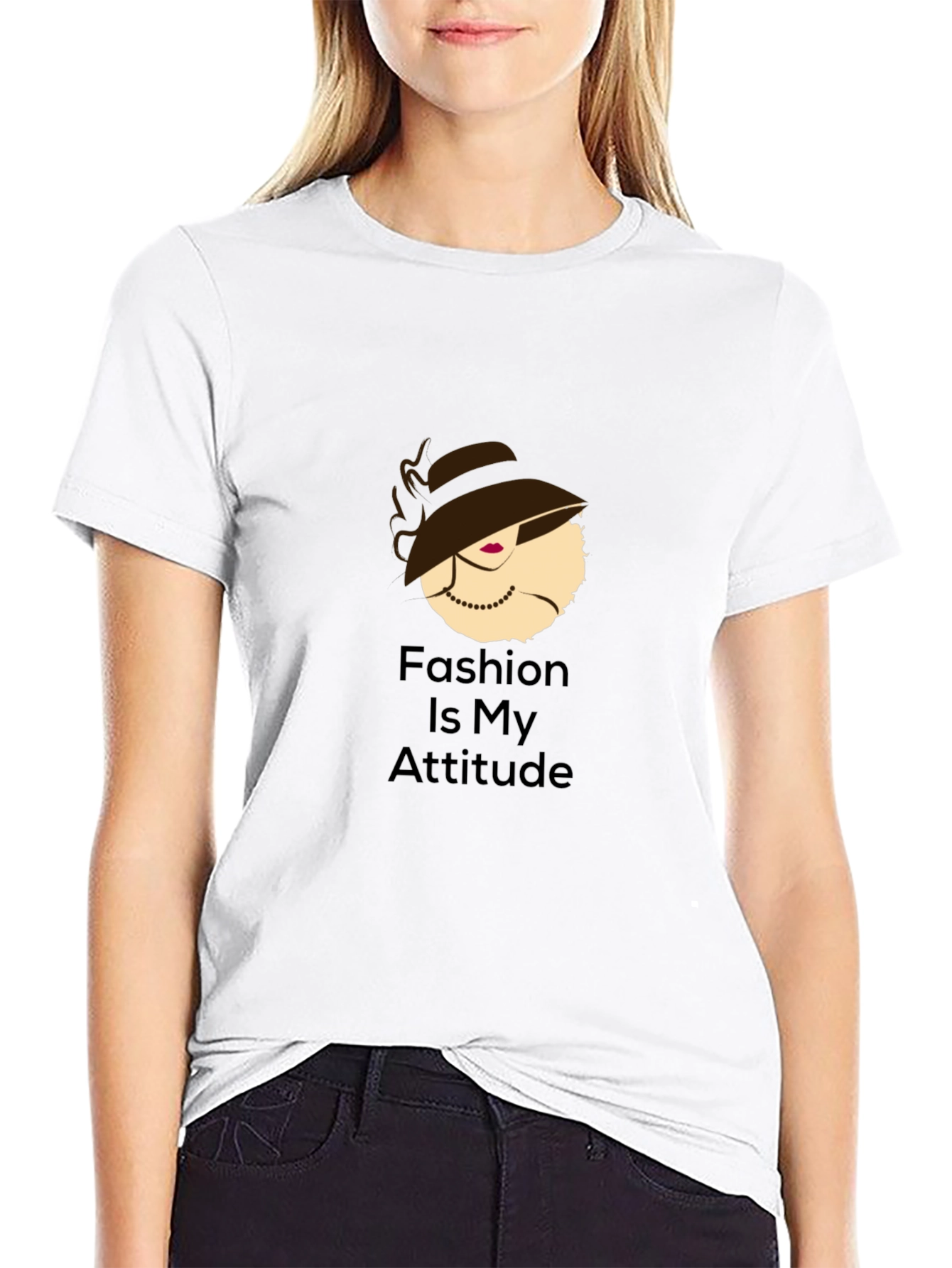 Fashion Attitude Black T-Shirt for Stylish Individuals