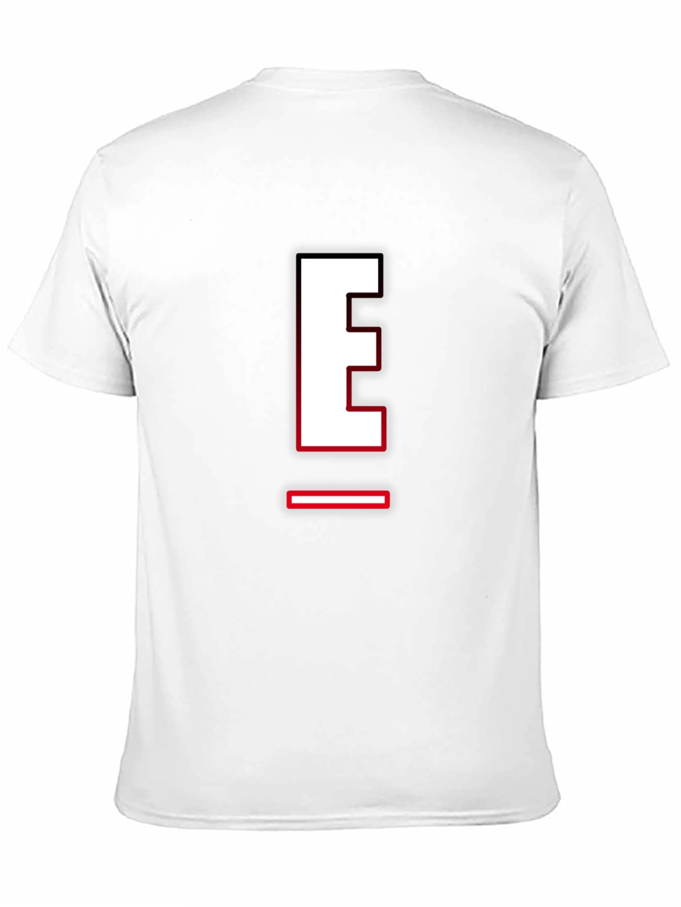 Letter E Graphic T-Shirt - Black